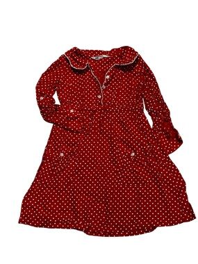 H&M Red Polka Dot Button-Front Dress girls 2Y